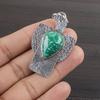 Natural Green Amazonite Gemstone 925 Sterling Silver Jewelry  Pendant 1.93" AJP-2264