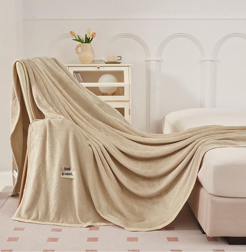 G5Z Velvet Milk Coral Fleece Throw Blanket - Office, Sofa, Nap, Winter Gift