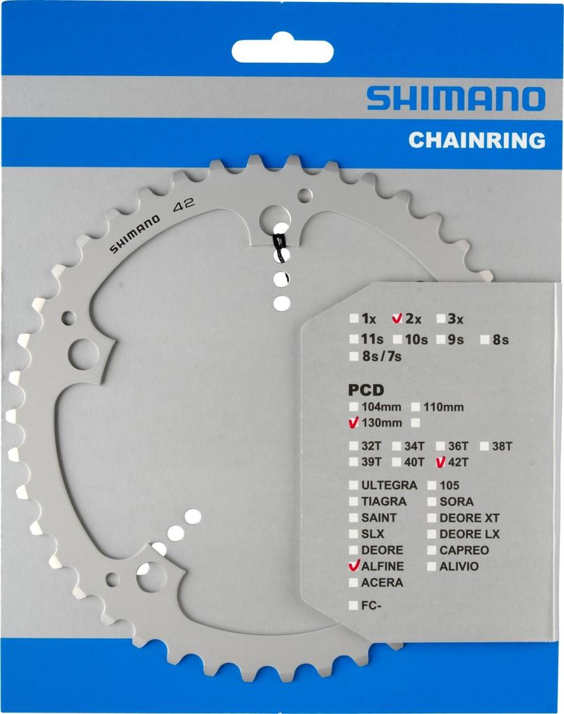 SHIMANO Náhradní díly Převodník 42T Y1PB42000 (stříbrný) FC-S501