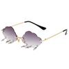 Stylish Cloud Lightning Sunglasses for Girls Boys Photo Props Travel Hip Hop Sunglasses Frameless Hip Hop Glasses
