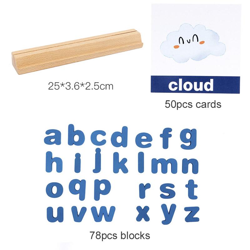 

Montessori Wooden Spell Word Toy Letter Cognitive Spelling Games Early Learning Educational Toys For Children Kids