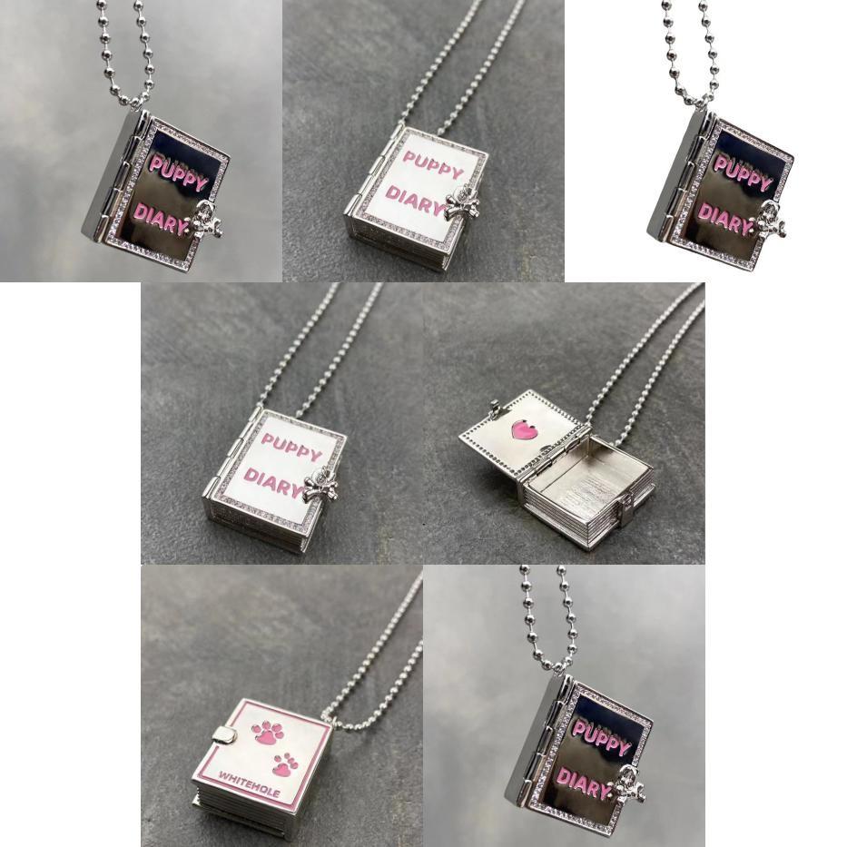Dog Cartoon Charm Necklace With Zirconium Accents For Women And Men