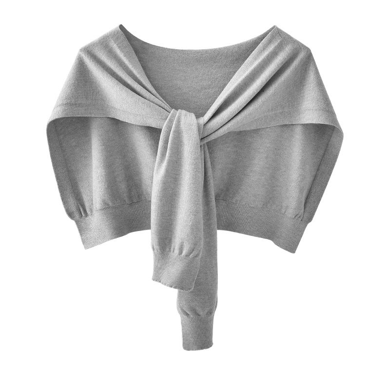 Korean Cashmere Wool Knit Women Fake Collar Shawl Summer Air Conditioned Shoulder Protect Cervical Spine Thicken Warm Scarf Q36