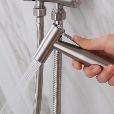 1PC Toilet Bidet Sprayer Stainless Steel Hand-Held Shattaf Bathroom Shower Head