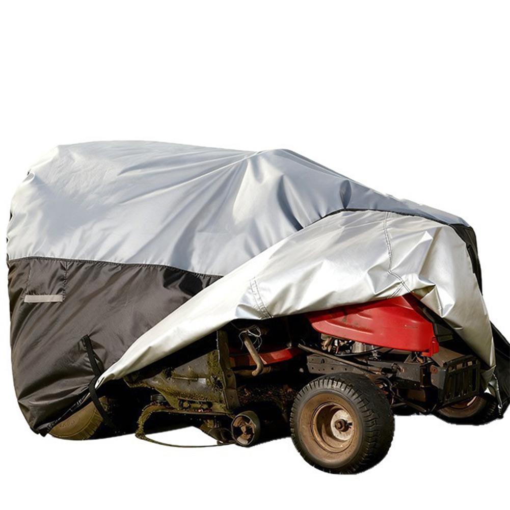 600D Oxford Fabric Lawn Mower Cover For Outdoor Protection As Shown Foldable Storage Bag Elastic Pullstring Closure