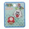 Inagaki Clothing Super Mario Sticker Boo and MRS006 Patch, Mushroom, Iron-on Adhesive,