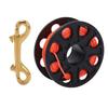 30M Tauchrolle Tauchen Fingerspule mit doppelseitigem Karabinerhaken Fluoreszierend orange SchnurSchwarz