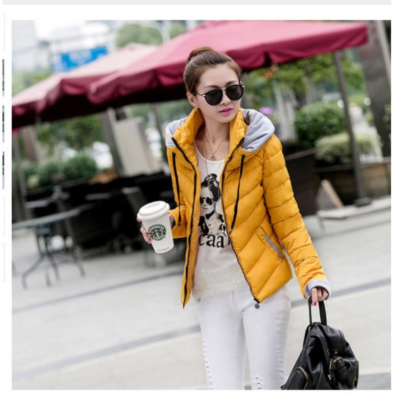 

Пуховик женский короткий зимний со стойкой воротником модный приталенный женские перчатки хлопковая куртка XXXL хаки