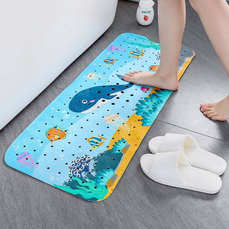Tappetino antiscivolo in PVC per vasca da bagno - Sott'acqua, Cartoon Esteso, Tappetino da Pavimento per Bambini, 100x40cm