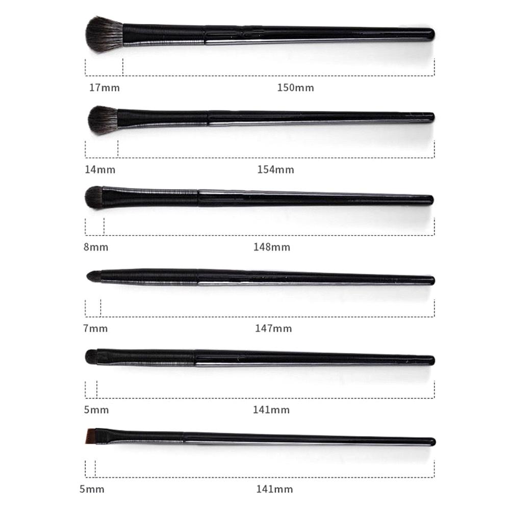 Ensemble de 7 Pinceaux à Paupières / Set Pinceaux de Maquillage pour les Yeux en Fibres Douces pour Sourcils, Eyeliner, Estompage Anti-cernes