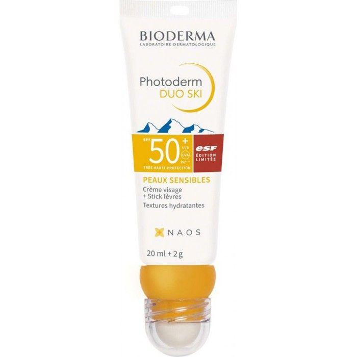 Crème et Stick à Lèvres - Bioderma - Photoderm Duo 50+ - 20ml + 2g - Hypoallergénique - Protection UV