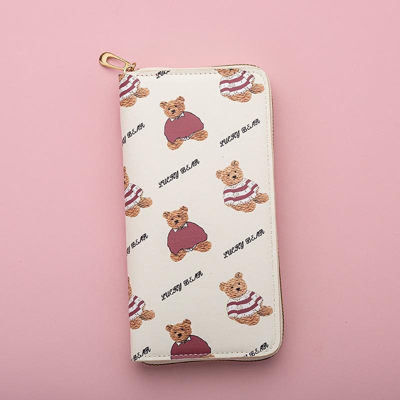 

Длинный кошелек женский студенческий мультяшный новый большой вместимости кошелек для мобильного телефона кошелек на молнии карман для карт клатч сумка для хранения 19.5*10.5*2.5