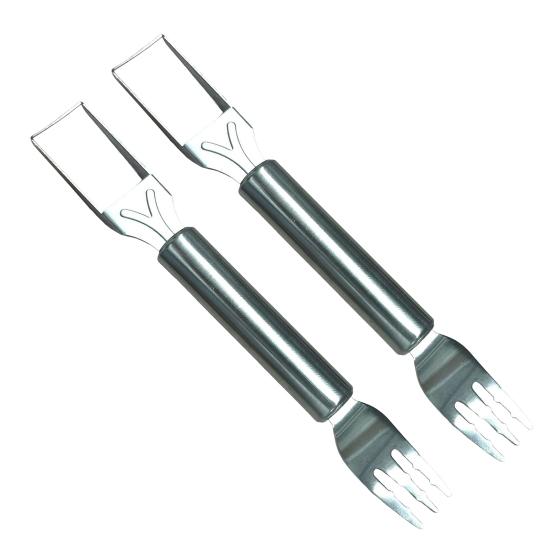 Stainless Steel Watermelon Cutter Dual Head Slicer Serving Fork Dishwasher Safe Fruit