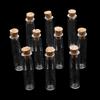 10pcs Glass Wish Bottle Clear Cylinder Mini Jar Diy Decoration For Potpourri Perfume Pendant Gift Glass Bottle With Cork