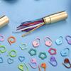 48Pcs Stainless Steel Curved Needle Set Big Eye Curved Tapestry Needle Stitching Marker for Beginner Knitting Crochet