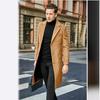 Herren Britischer Herren Wollmantel Langärmliger Wollmantel Herbst und Winter