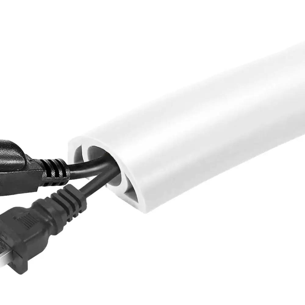 1PC 118.11inch Floor Flame-Retardant Cord Covers For Wires On Floor Self-Adhesive Cord Hider For Household Cable Management