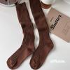 Plusox Women's Beige Cotton Over-the-Knee Warm Socks - Autumn/Winter Collection