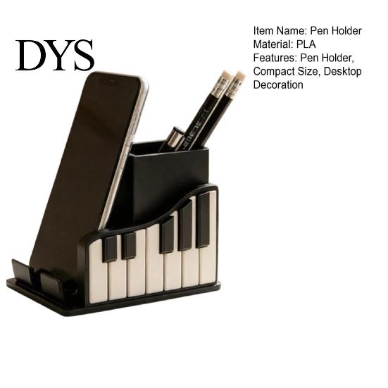 Creative Office Supplies Decor Piano Shape Pen Holder, Music Themed Organizer, with Phone Stationery Holder Design, Storage Box for And School Shaped
