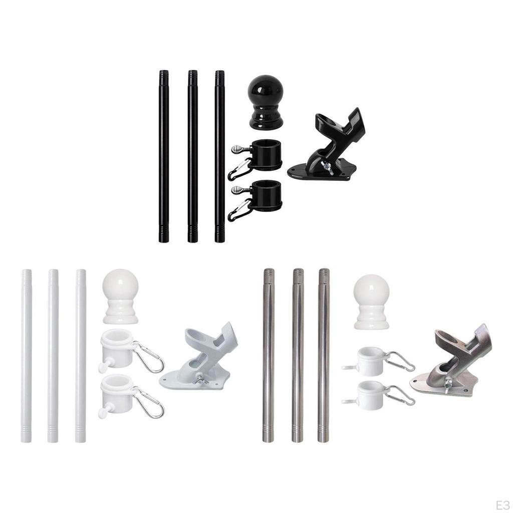 Sada vlajkového stožáru Otočné kroužky Držák na vlajku s Montážní konzolou Vrchol pro Garáž Komerční