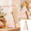 Christmas Tree Shaped Wooden Tabletop Decoration for Christmas Holiday Home Decor
