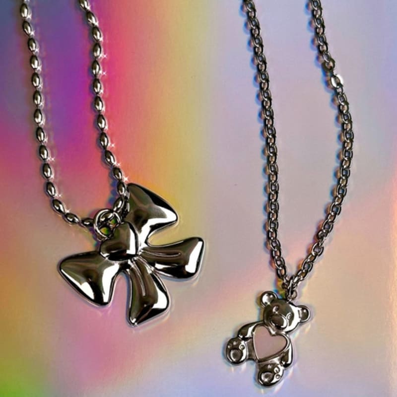 

eclore Layered Chain Necklace ribbon