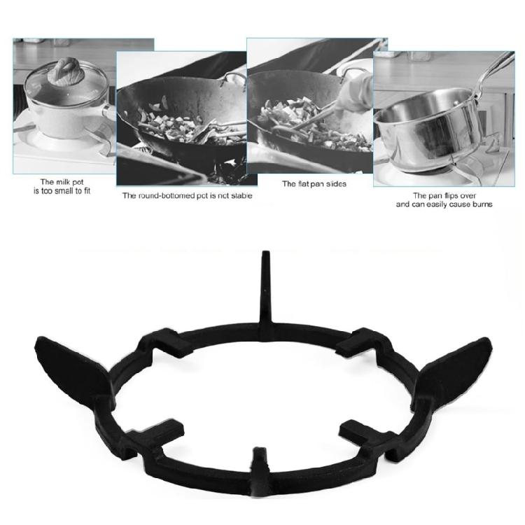 Kocherhalter Wok-Ständer Sichere Topf- und Pfannenhalterung Kochgeschirrhalterung Runde Basis Gusseisen-Textur für verbesserte Sicherheit