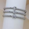 Full Of Zirconium 26 English Names White Gold Balloon Bubble Letter Round Bead Bead Bracelet Bracelet