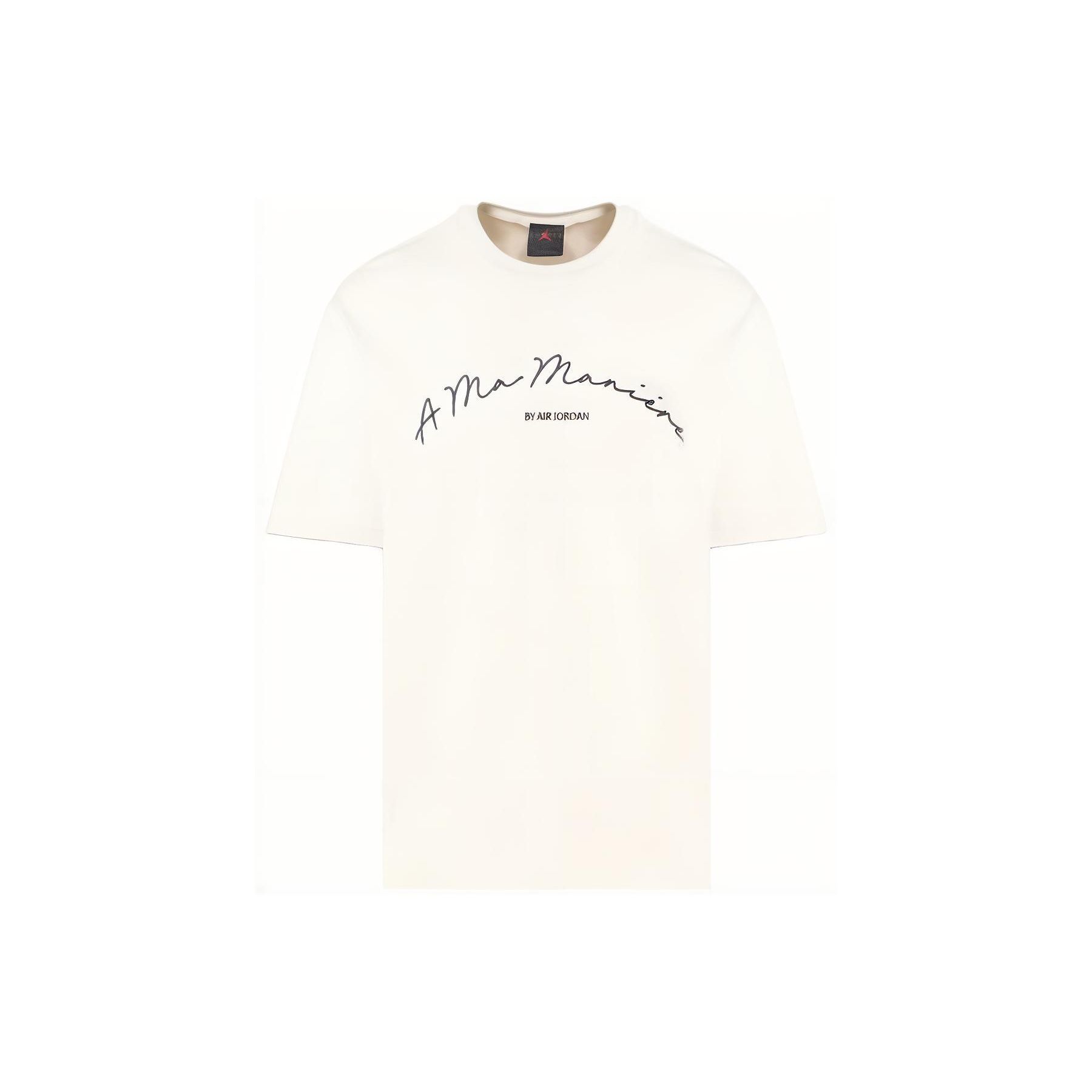 

Jordan X A Ma Maniére Вышитый логотип Принт Круглый вырез Винтажная Футболка с коротким рукавом Унисекс Топы Белый FN0610-104 XL