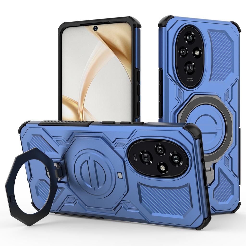 For Honor 200 5G Magnetic Case Rotating Metal Kickstand Shockproof PC+TPU Phone Back Cover