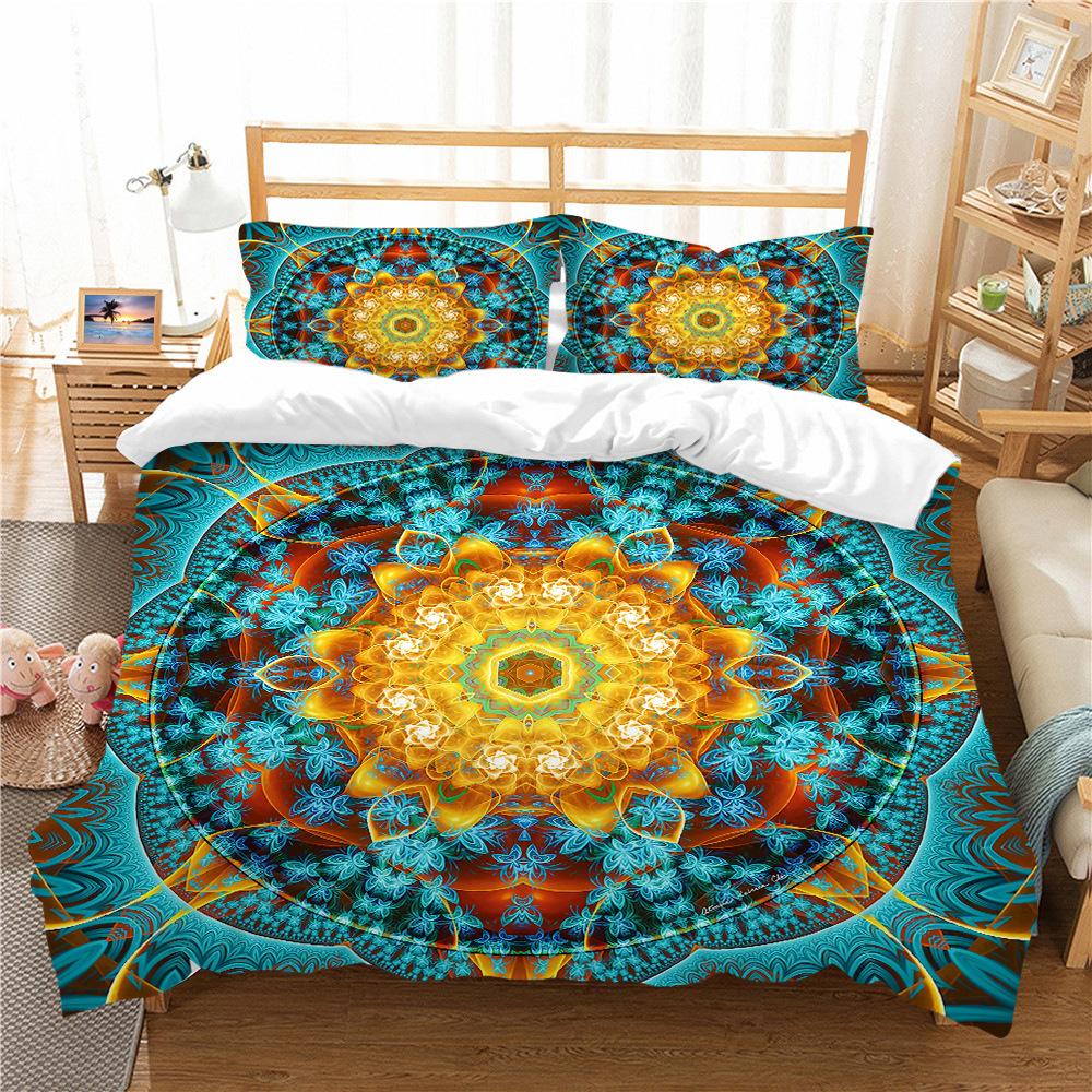 Bohemia Comforter Cover Bedding Sets Mandala/datura Decoracion Gamer Duvet Cover Set Super Soft Microfiber Fabric Quilt Cover 3d