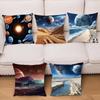 1pc Planets The Solar System Mars Saturn Moon Pillow Case Square Bedroom Sofa Leisure Comfort Cushion Car Living Home Decoration