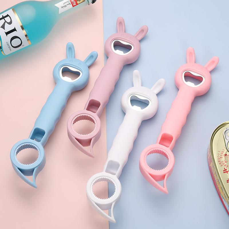 Multifunctional Four-In-One Safety Can Bottle Opener Household Canned Bottle Cap Screwing Device Home Tool