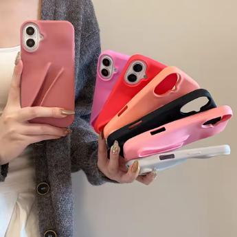 Silikonové pouzdro na telefon s rtěnkou Pro 11 Funda 13 16 Pro Max 15 14 13 12 16 Plus Přenosný držák na lesk na rty Kryt