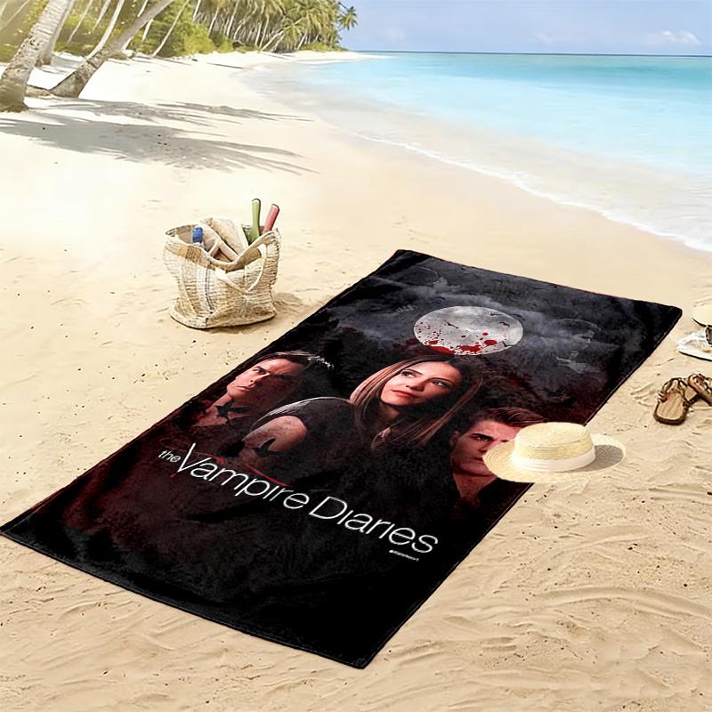 Mondlicht-Geheimnis: Vampire Tales Strandtuch Strandtuch für Urlaubsfotos Outdoor Camping Schwimmen Saugfähiges Badetuch Outdoor Pooltuch