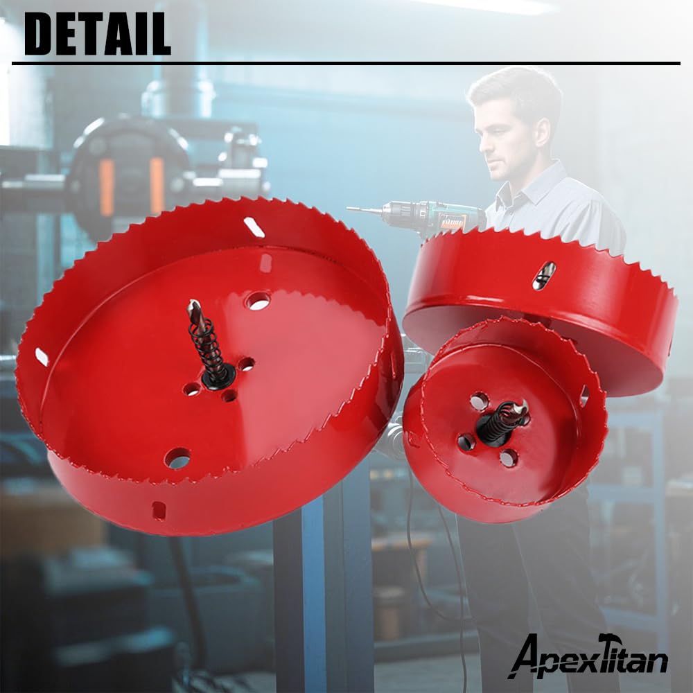 Hole Saw, Bimetal, Hole Cutter, For Drilling Screwdrivers, Drill Bit 4.7 inches (120 mm)