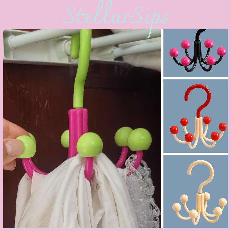 Six Claw Rotating Hook Household Clothing Holder Multifunctional Storage Rack