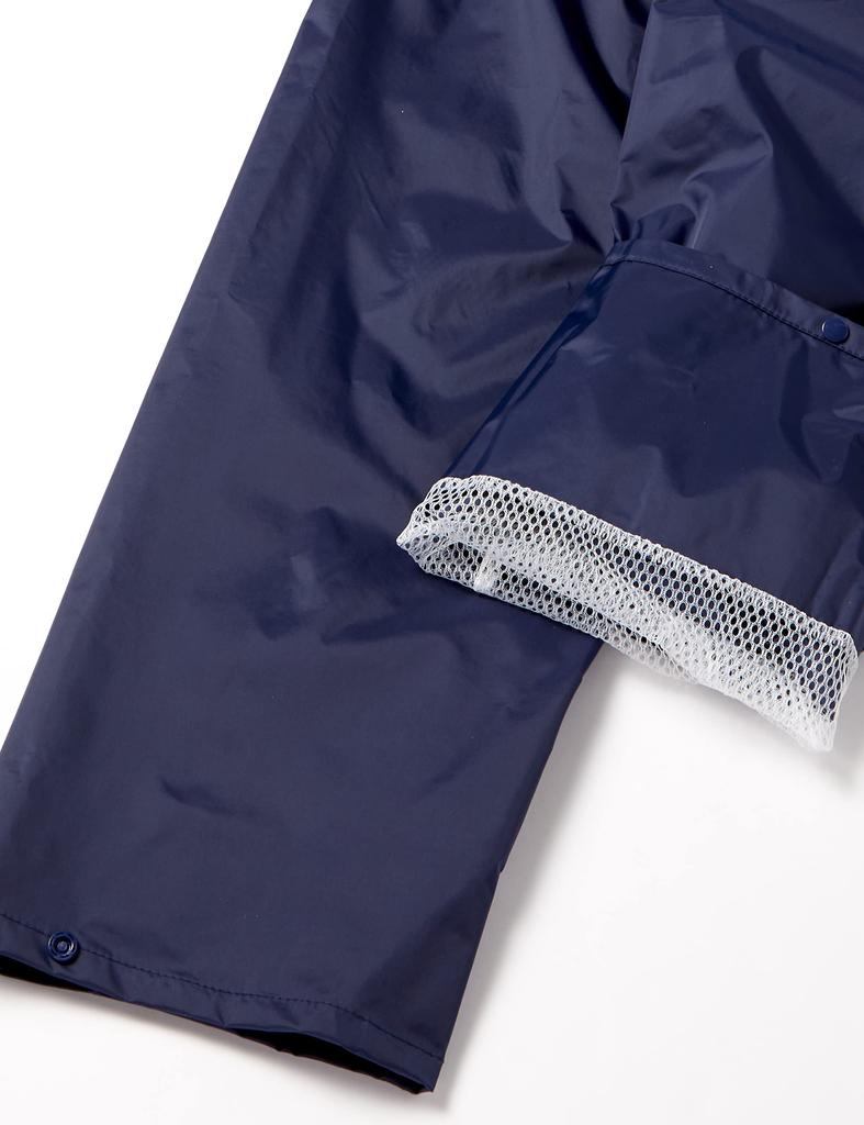 School Rain Suit Rain Tuck Coat and Bottom Navy 5L [Winter Cherry] (Top Set, Mesh)