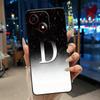 Beautiful Bright Color Couple Phone Case For ZTE Blade A35E Anti-scratch Soft Lucky Initial A-Z Letter Pattern Shell