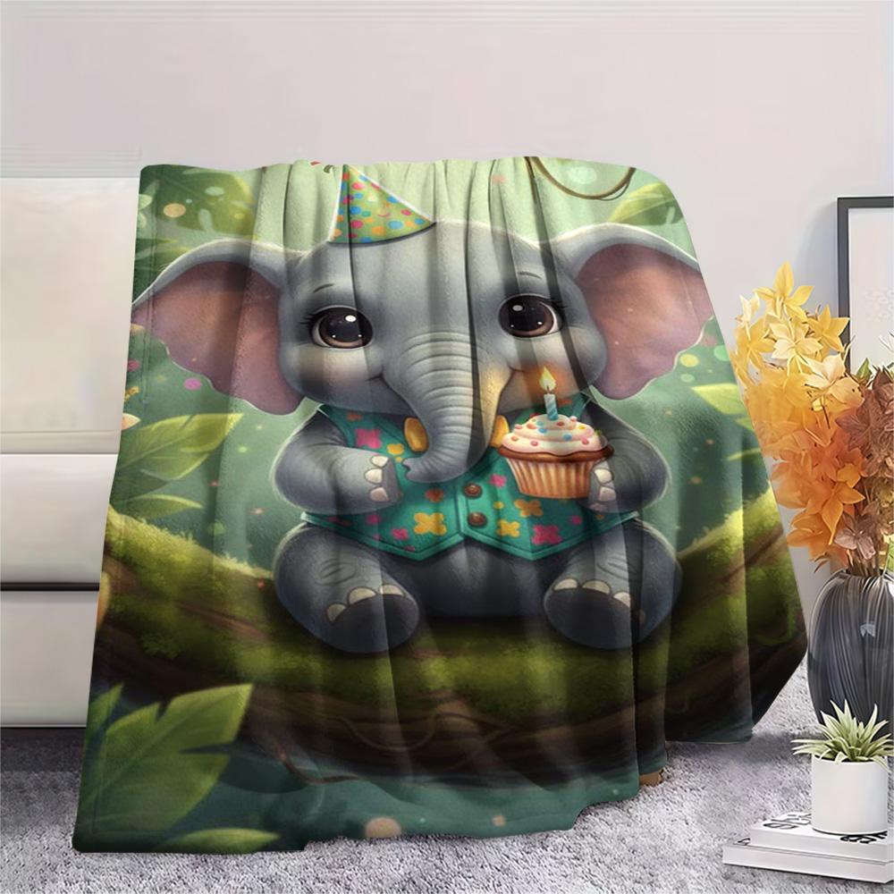 1PC Forest System Print FlAannel Blanket, High Quality Comfortable for All Seasons, Home Decor, Warmth and Comfort