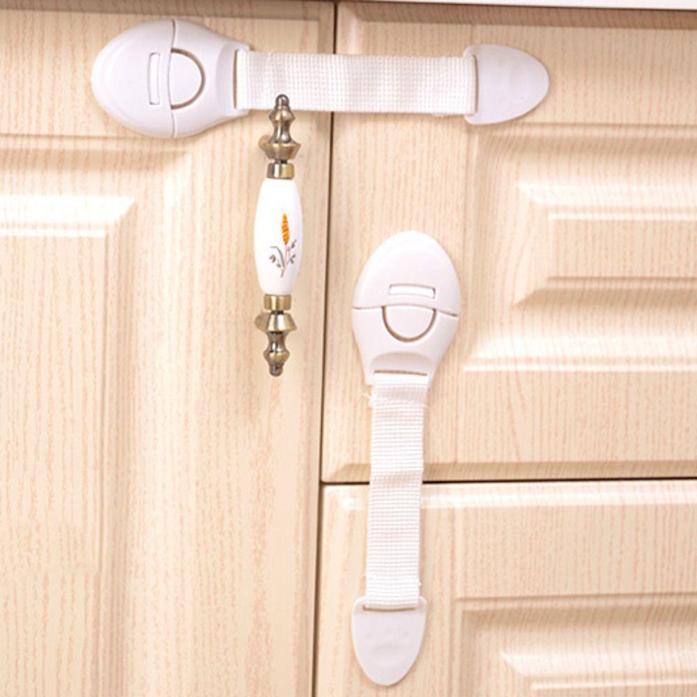 10PCS Durable Child Safety Cabinet Lock White Baby Safety Locks Kids Safety Door Lock Cupboard