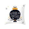 White Christmas Pillow Case Cute Santa Claus Elk   Cover Winter Snowflake Decorative Cases
