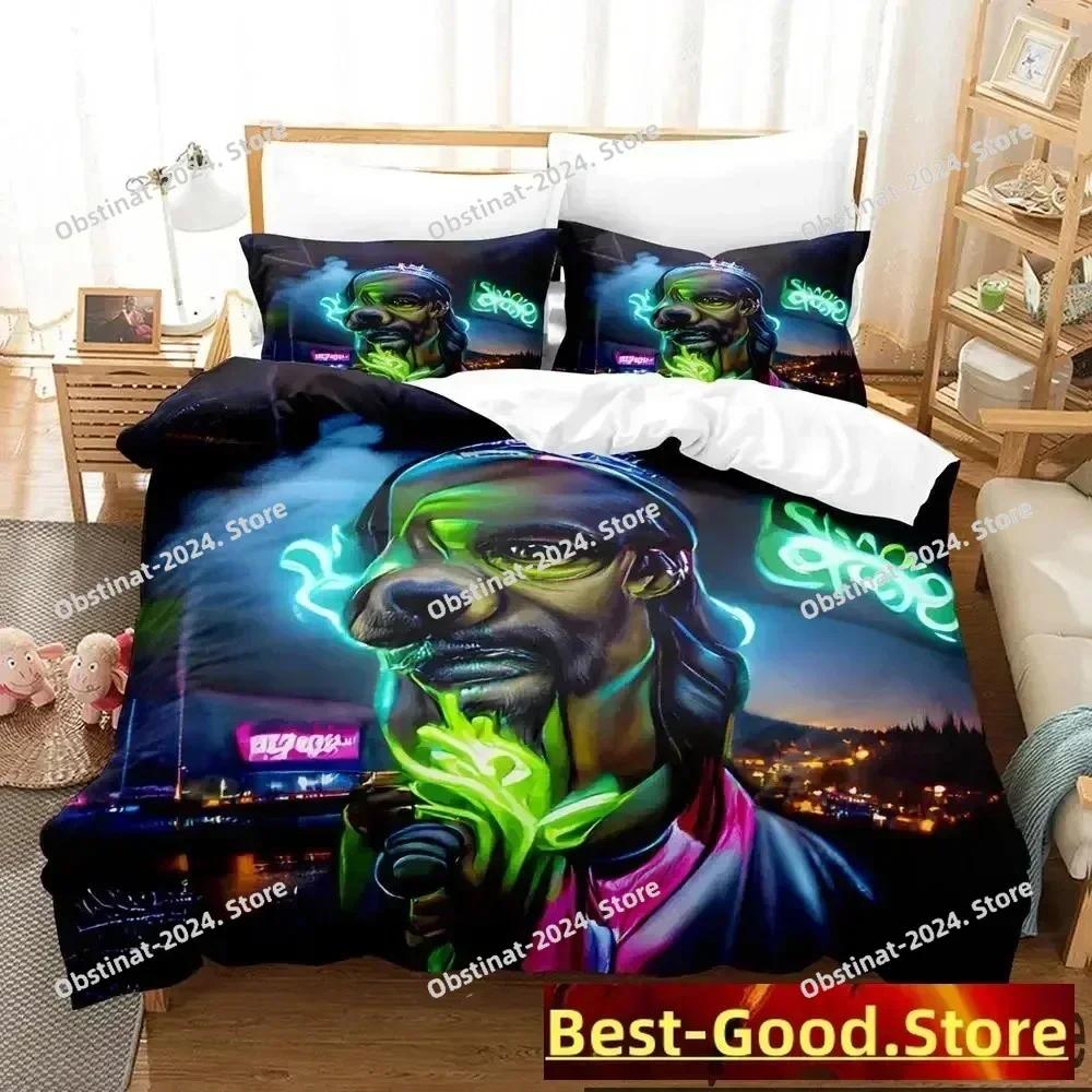 3D Snoop Dogg Rapper Bedding Set Printed single Comforter Quilt Bed Cover Duvet Cover Pillow Case 3 Pieces Sets Kids Adult Size