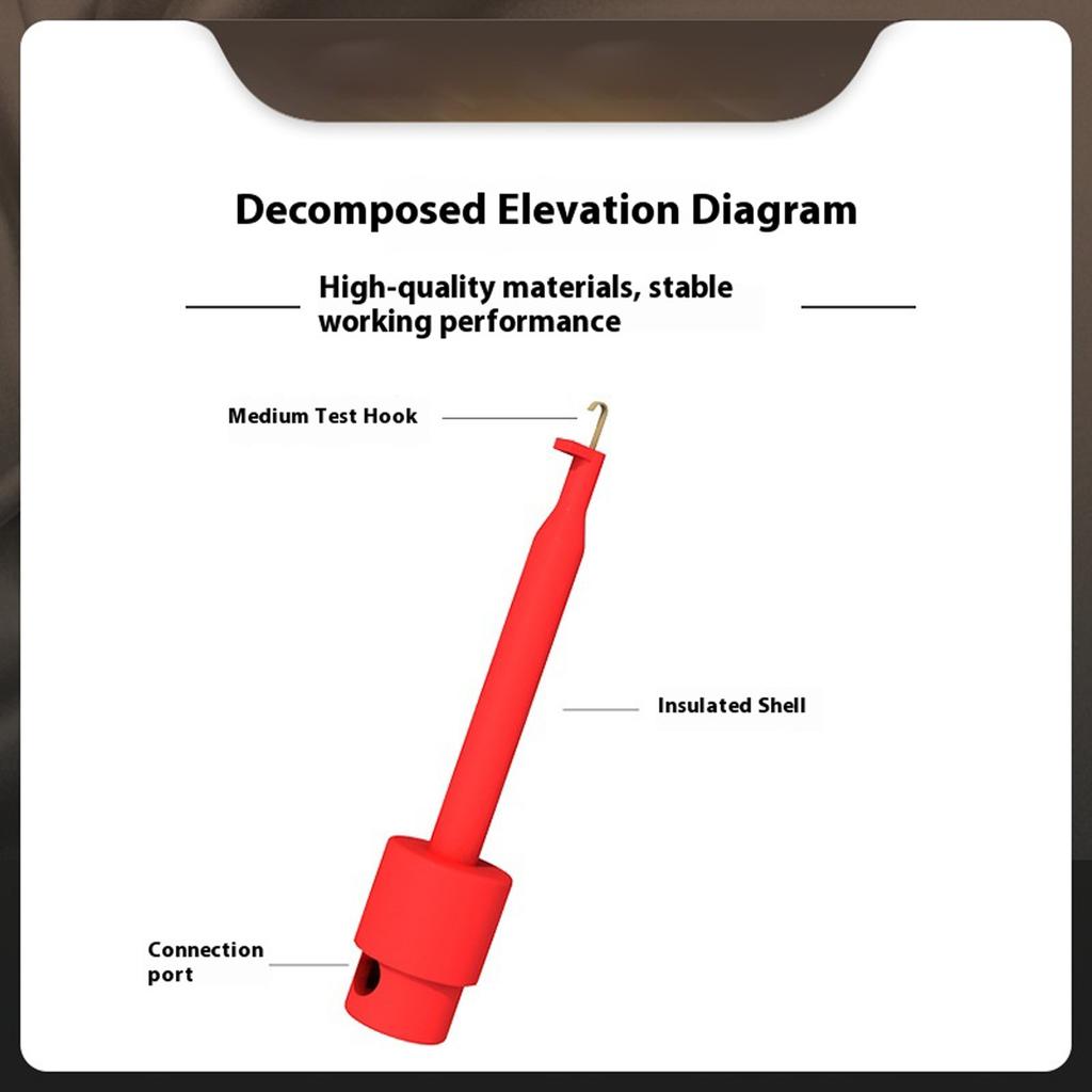 Spring Loaded Test Hook Clips with Anti Short Circuit Design Precision Circuit Testing For Secure Multimeter Connections