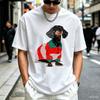 Cute Funny Dog Printed Tshirts Unisex Unisex Causal Round Neck TShirt Streetwear Cotton Soft Loose Tops Summer Fashion Streetwear