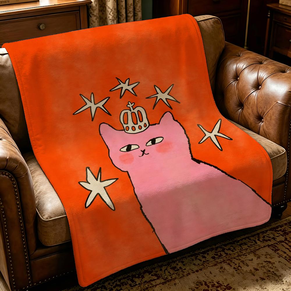 character n-niko niko niko-O Throw Thick Comfort Flannel Quilt, Multi-scene Use Indoor Outdoor Daily Nap
