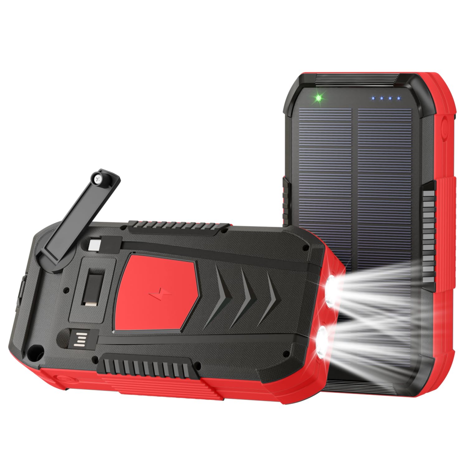 

SAMONIC Solar Charger by a Disaster Prevention Expert Large Power Supports 6 Devices Portable Solar Charger with Lighting Conversion LED Flashing IPX7
