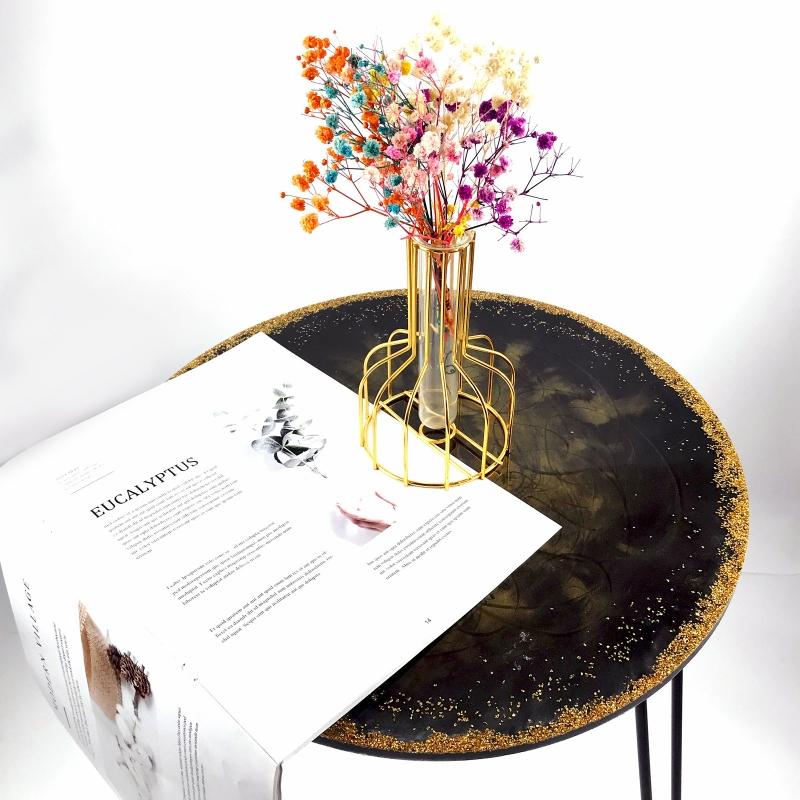 Diy Crystal Epoxy Mold Large Stool Desktop Epoxy Mold with Trapezoid Shaped Foot Desktop Epoxy Mold for DIY Crafts