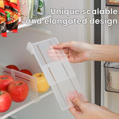 Pannello Divisorio per Frigorifero Divisore in Plastica Retrattile Splint per Stoccaggio Classificato Scaffale da Cucina Regolabile