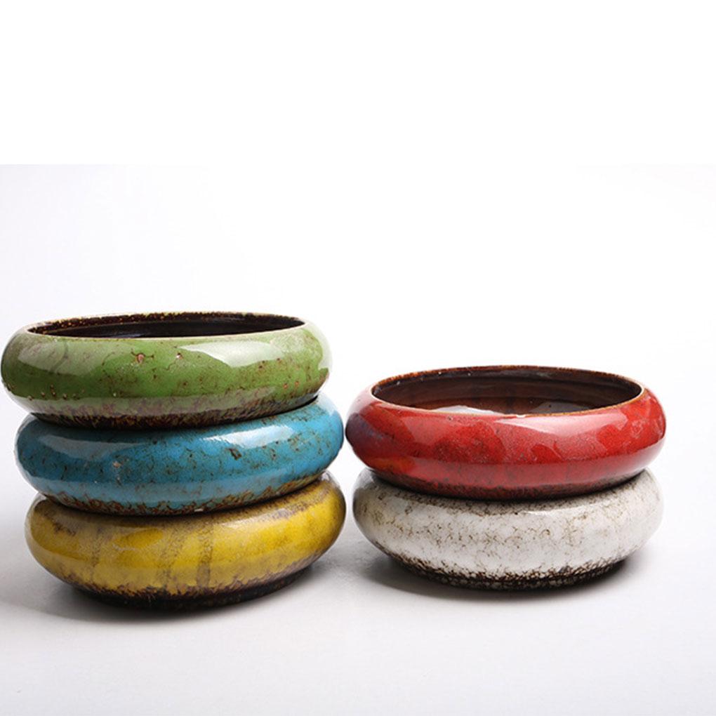 Ceramics Large Round Juicy Planter Bowl Flowers Herbs And Vegetables Flower Plant Container For Home